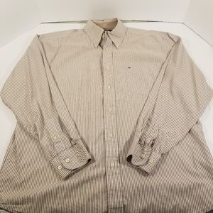 TOMMY HILFIGER STRIPED BUTTON DOWN SHIRT